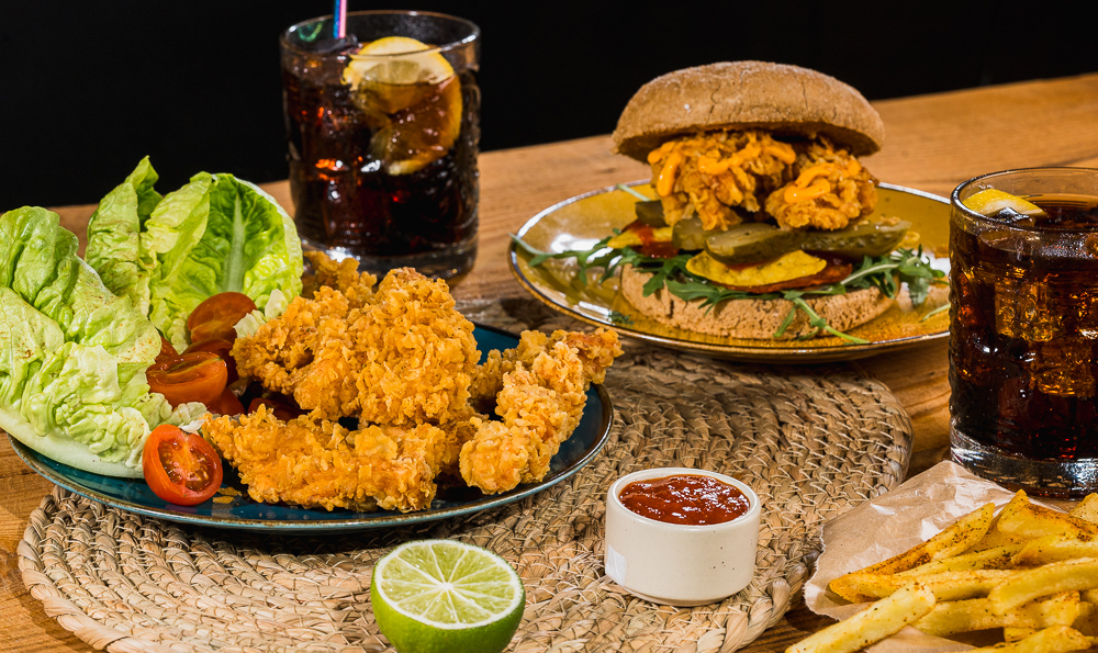 Hähnchen Gerichte Burger