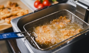 Fisch für Fish Burger Zubereitung eines Fischburgers